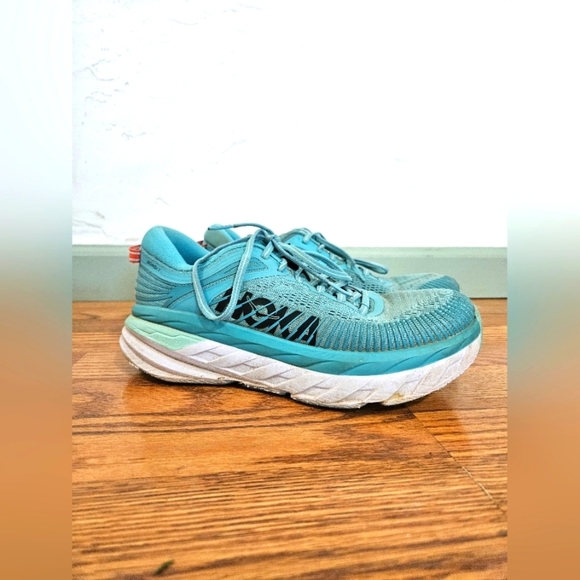 Hoka One One Shoes - HOKA ONE ONE Bondi 7 Blue Running Sneakers